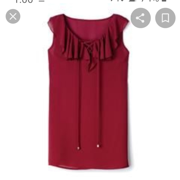 New in Pkg Romantic Ruffle Blouse Sleeveless - Picture 3 of 6